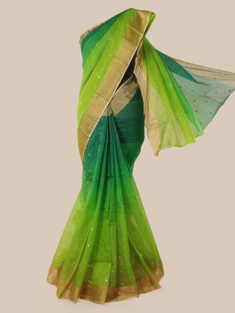 

Pothys Green Woven Design Pure Silk Saree
