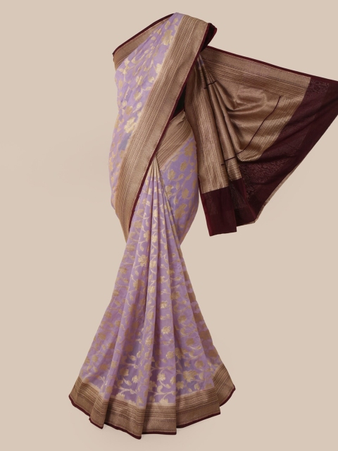 

Pothys Lavender Pure Silk Woven Design Banarasi Saree