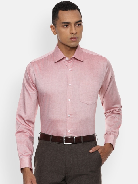 

Van Heusen Men Pink Slim Fit Solid Formal Shirt