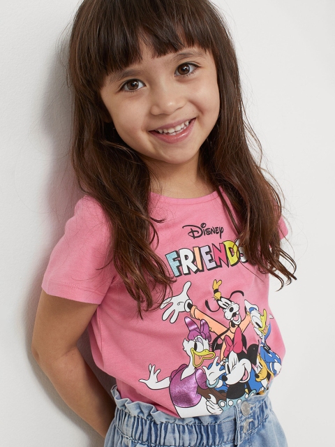 

H&M Girls Pink Motif-Front Top