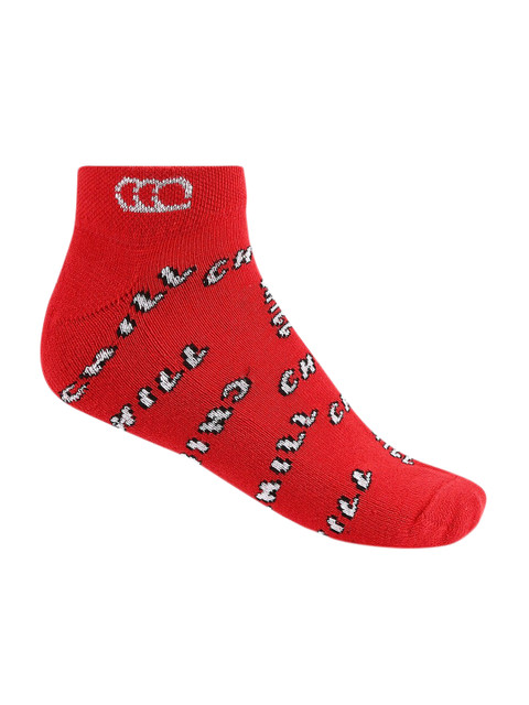 

Ajile by Pantaloons Men Red & White Patterned Ankle-Length Socks