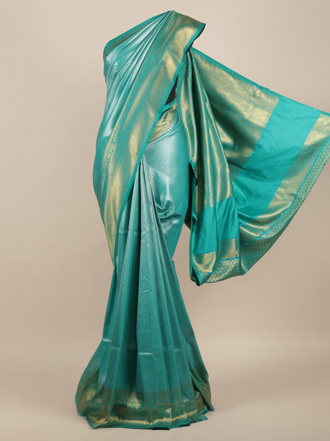 

Pothys Blue Woven Design Jute Silk Saree