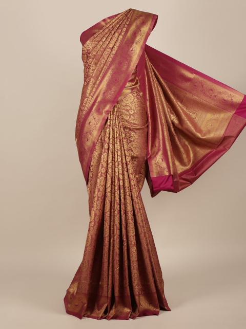 

Pothys Burgundy Woven Design Jute Silk Saree