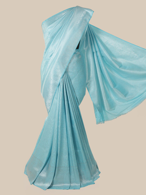 

Pothys Blue Pure Silk Woven Design Banarasi Saree