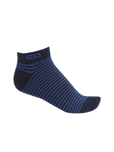 

Ajile by Pantaloons Men Blue & Black Striped Ankle-Length Socks
