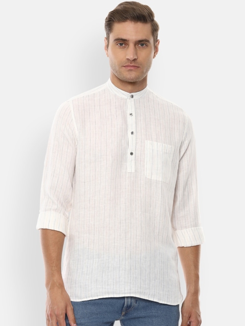 

Van Heusen Sport Men White & Grey Slim Fit Striped Casual Shirt