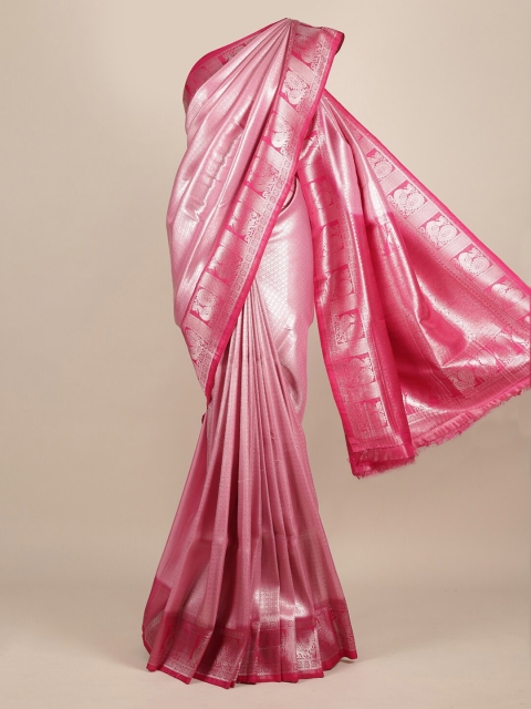 

Pothys Pink Woven Design Jute Silk Saree