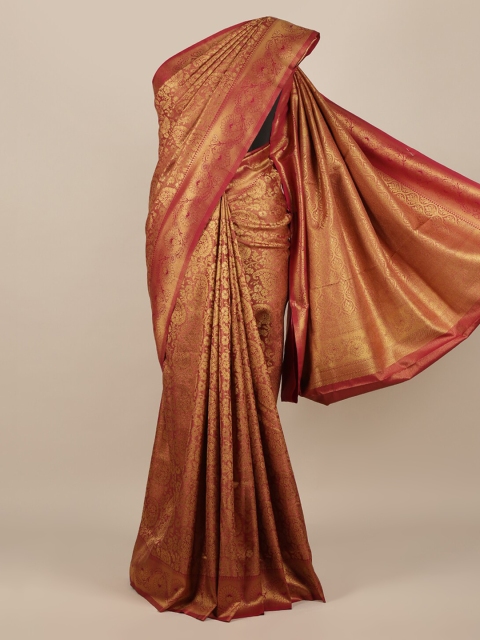 

Pothys Maroon Woven Design Jute Silk Saree