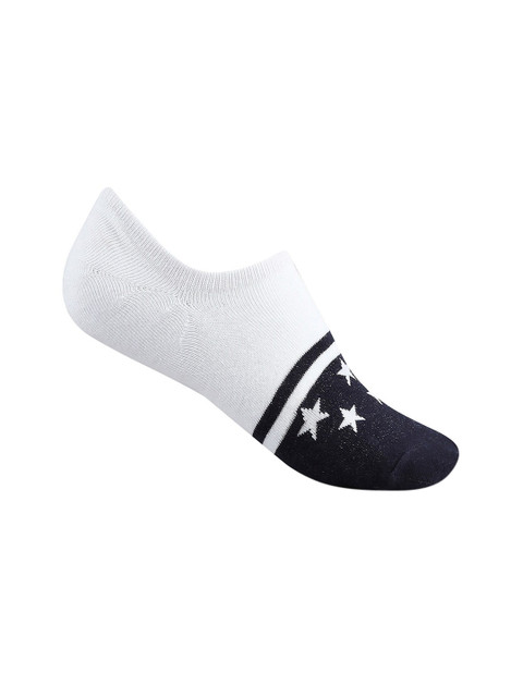 

Ajile by Pantaloons Men White & Black Patterned Shoe-liners Socks