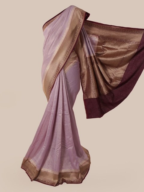 Pothys Lavender Pure Silk Woven Design Banarasi Saree