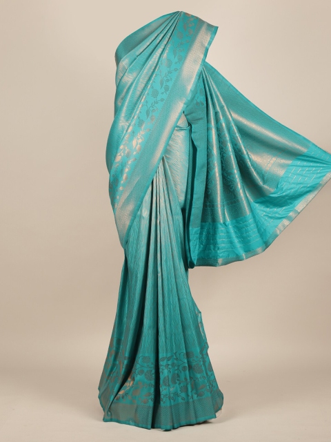 

Pothys Blue Woven Design Jute Silk Saree