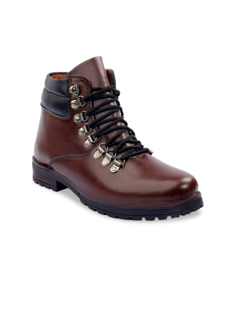 

Woakers Men Brown Mid-Top Flat Boots