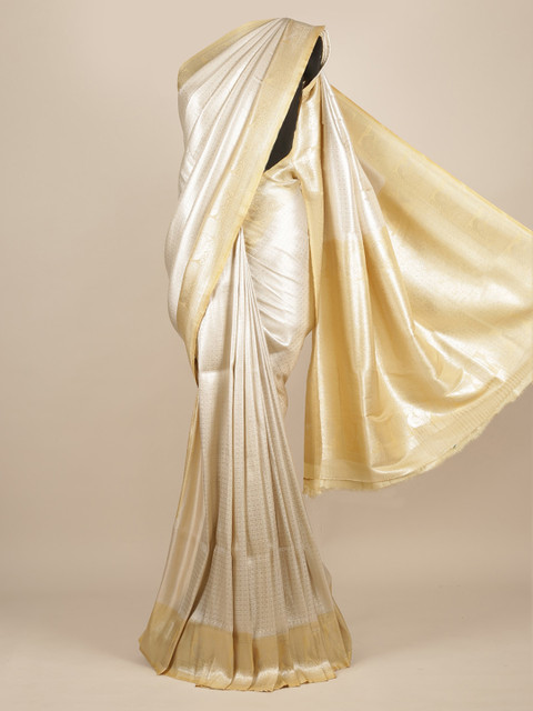 

Pothys Cream-Coloured Woven Design Jute Silk Saree