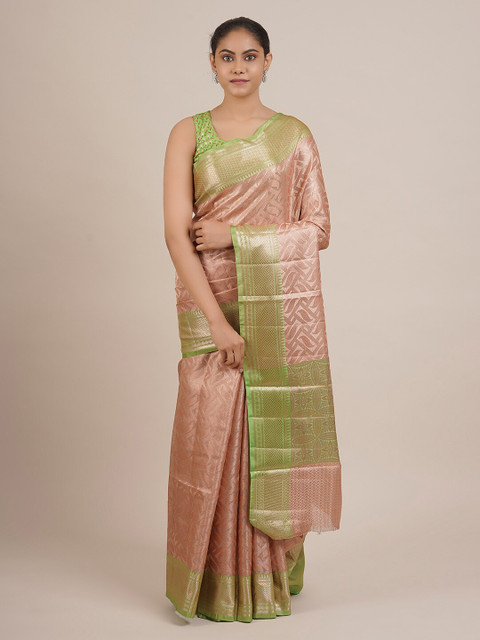 

Pothys Pink Woven Design Cotton Blend Saree
