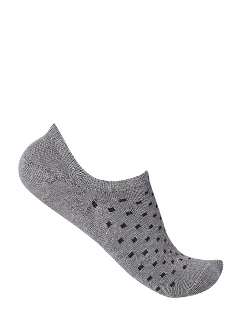 

Ajile by Pantaloons Men Grey & Black Patterned Shoeliners, Grey melange