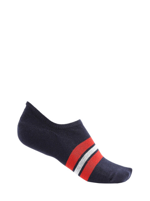 

Ajile by Pantaloons Men Navy Blue & Red Striped Ankle Length Socks