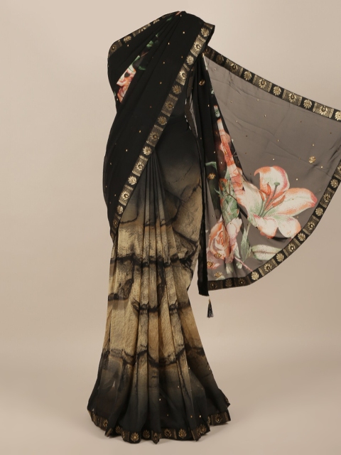 

Pothys Cream-Coloured Printed Saree