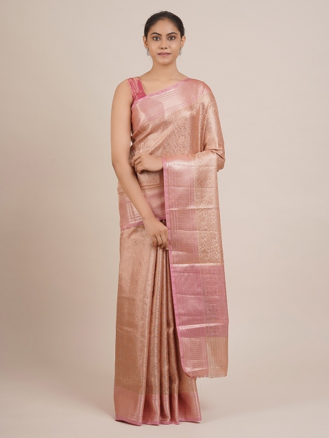 

Pothys Gold-Toned Woven Design Cotton Blend Saree