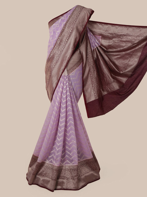 

Pothys Lavender Pure Silk Woven Design Banarasi Saree