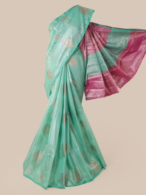 

Pothys Green Woven Design Tissue Saree