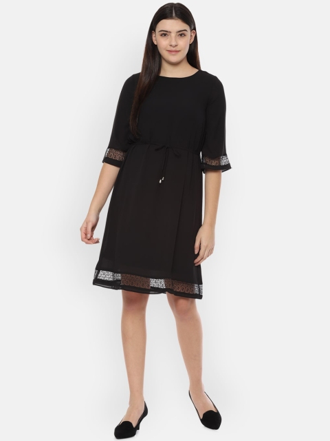 

Allen Solly Woman Black Solid A-Line Dress