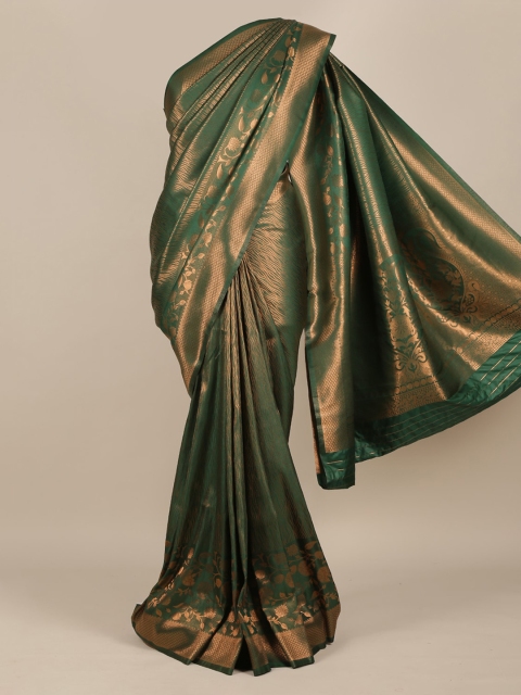 

Pothys Green & Rose Gold Jute Silk Woven Design Saree