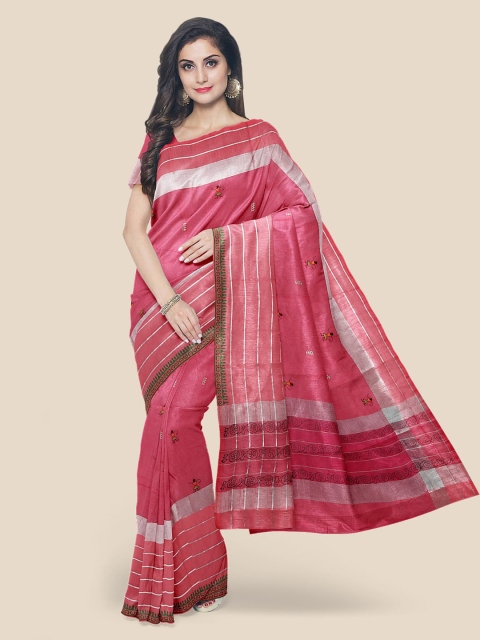 

Kalamandir Pink Woven Design Cotton Blend Saree