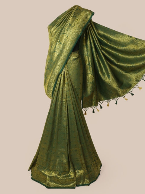 

Pothys Green Pure Silk Woven Design Banarasi Saree