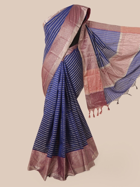 

Pothys Blue Woven Design Pure Silk Saree