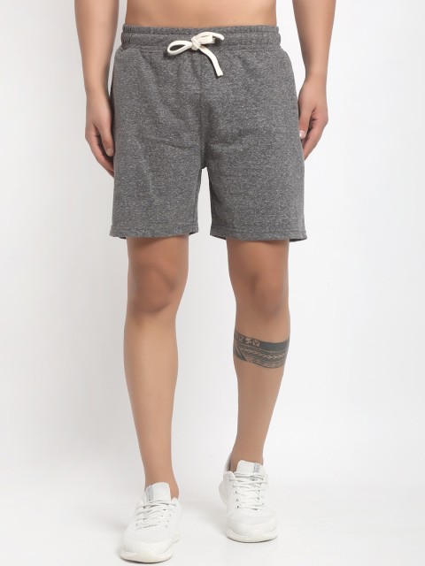 

Club York Men Charcoal Solid Regular Fit Regular Shorts