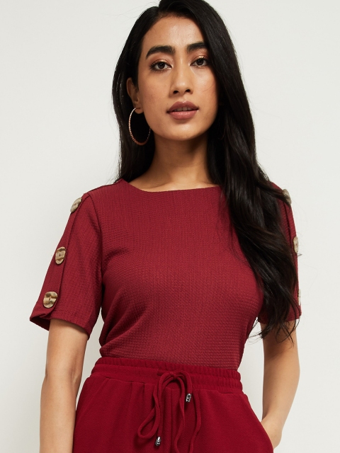 

max Women Maroon Regular Top