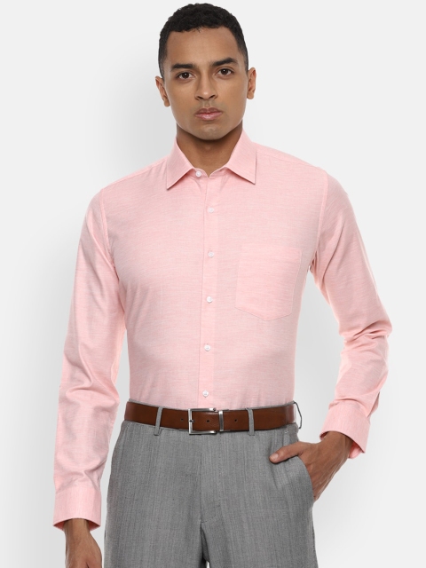 

Van Heusen Men Pink Slim Fit Solid Formal Shirt