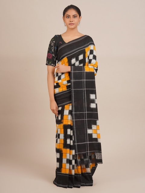 

Pothys Multicoloured Pure Cotton Checked Sambalpuri Saree, Multi
