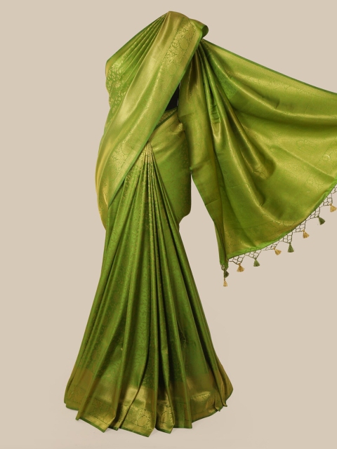 

Pothys Green Pure Silk Woven Design Banarasi Saree