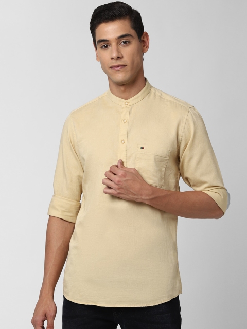 

Peter England Casuals Men Yellow Regular Fit Self-Checked Casual Shirt