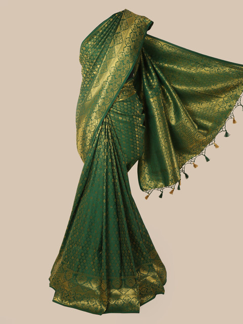 

Pothys Green Pure Silk Woven Design Banarasi Saree