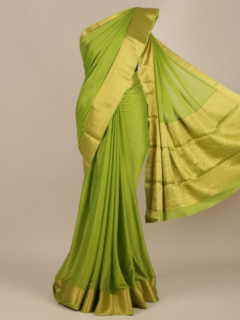 

Pothys Green Woven Design Poly Georgette Saree