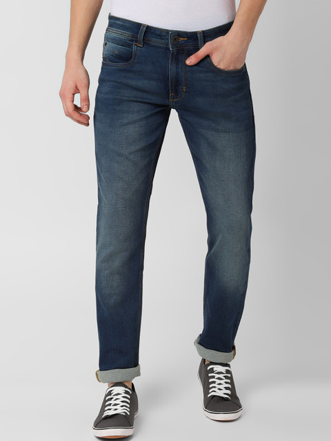 

Peter England Casuals Men Navy Blue Skinny Fit Mid-Rise Clean Look Jeans