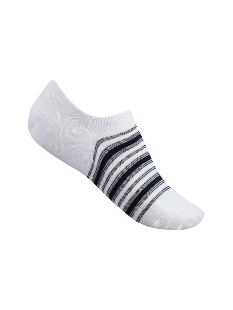 

Ajile by Pantaloons Men White & Black Striped Ankle Length Socks