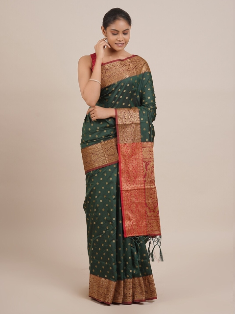 

Pothys Green Woven Design Cotton Blend Saree