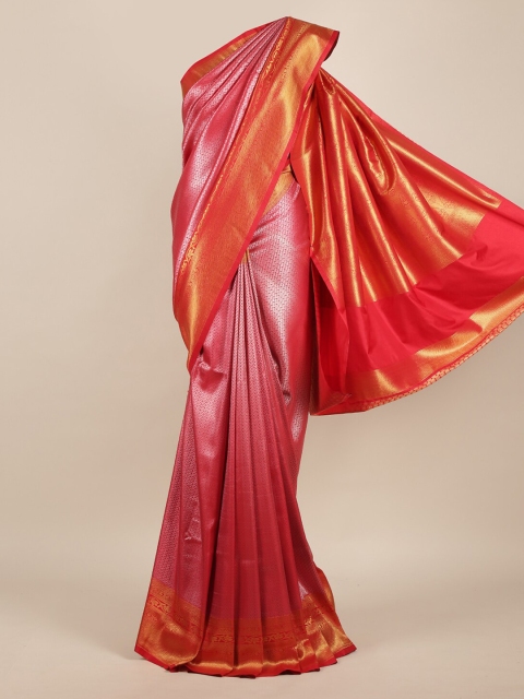 

Pothys Red Woven Design Jute Silk Saree