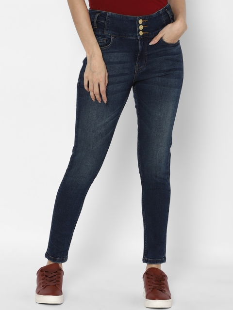

Allen Solly Woman Women Navy Blue Skinny Fit Mid-Rise Clean Look Jeans