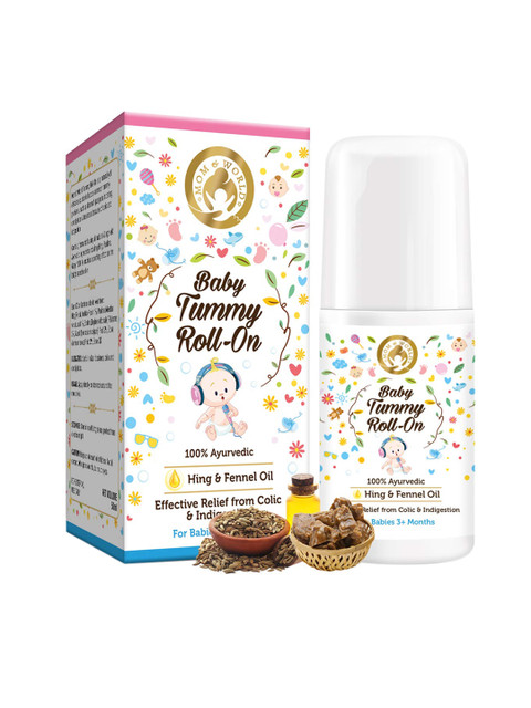 

Mom & World Pack of 2 Baby Tummy Roll On - 50 ml each, White