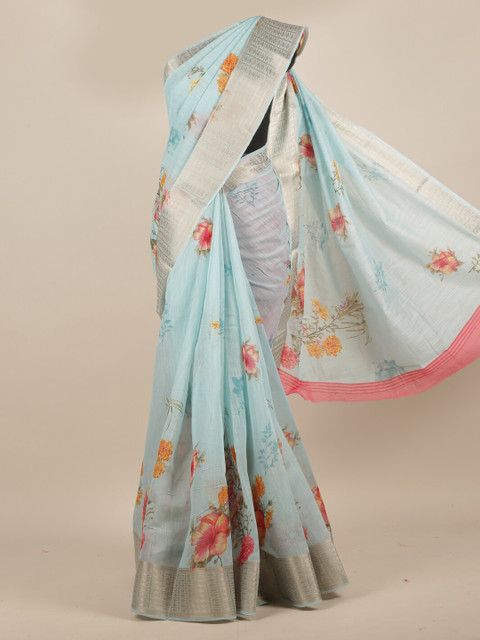 

Pothys Blue Woven Design Saree