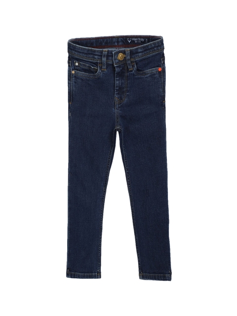 

Allen Solly Junior Boys Navy Blue Slim Fit Mid-Rise Clean Look Jeans