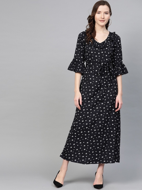 

SIRIKIT Women Black Printed Maxi Dress