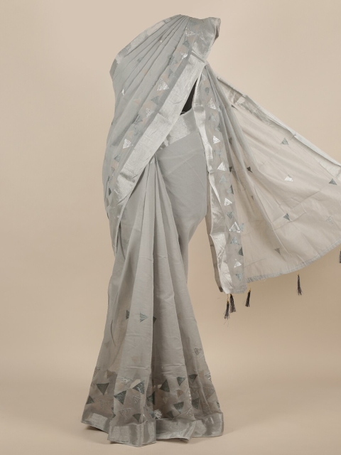 

Pothys Grey Woven Design Saree