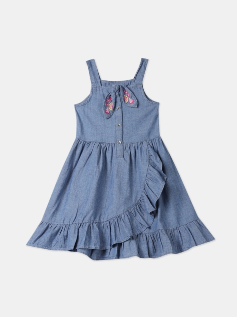 

Cherokee Girls Blue Solid A-Line Dress