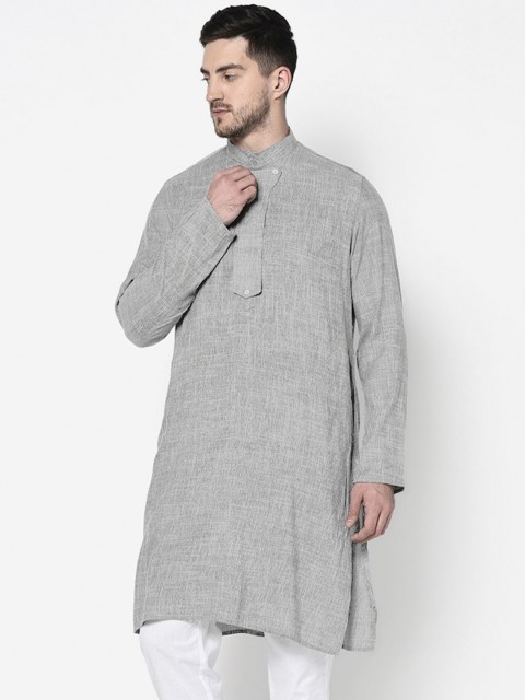 

DEYANN Men Grey Rayon Kurta