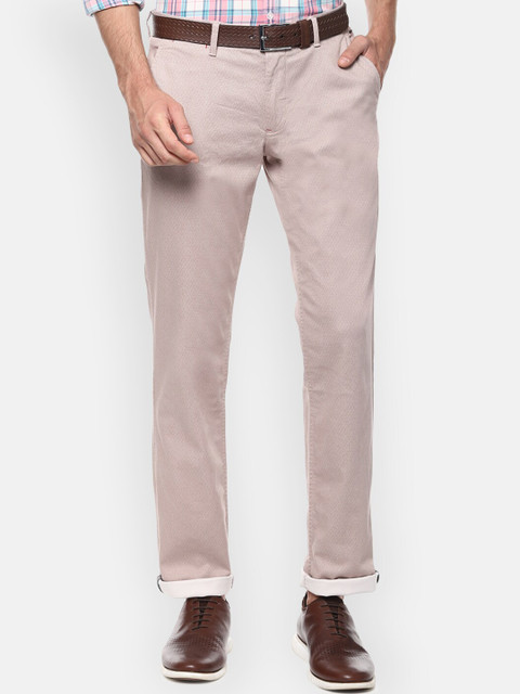 

Louis Philippe Sport Men Beige Slim Fit Printed Regular Trousers